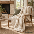 Chunky Knit Throw Blanket