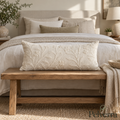 Textured Botanical Lumbar Pillow