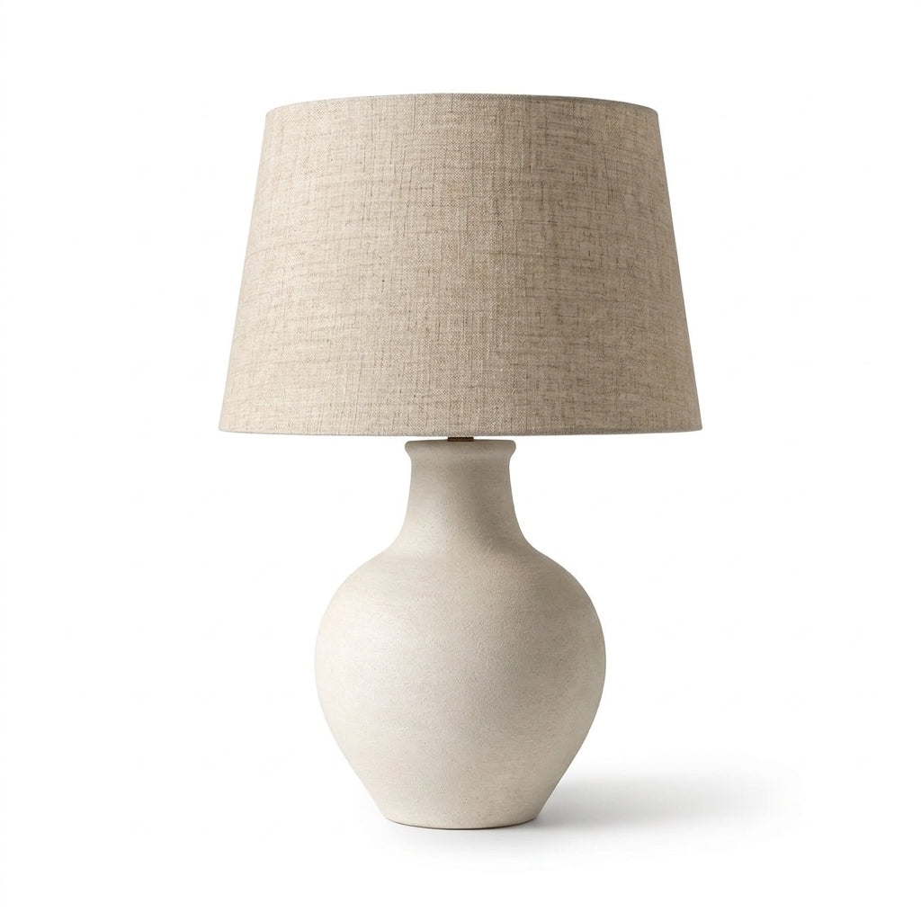 Ceramic Table Lamp with Linen Shade