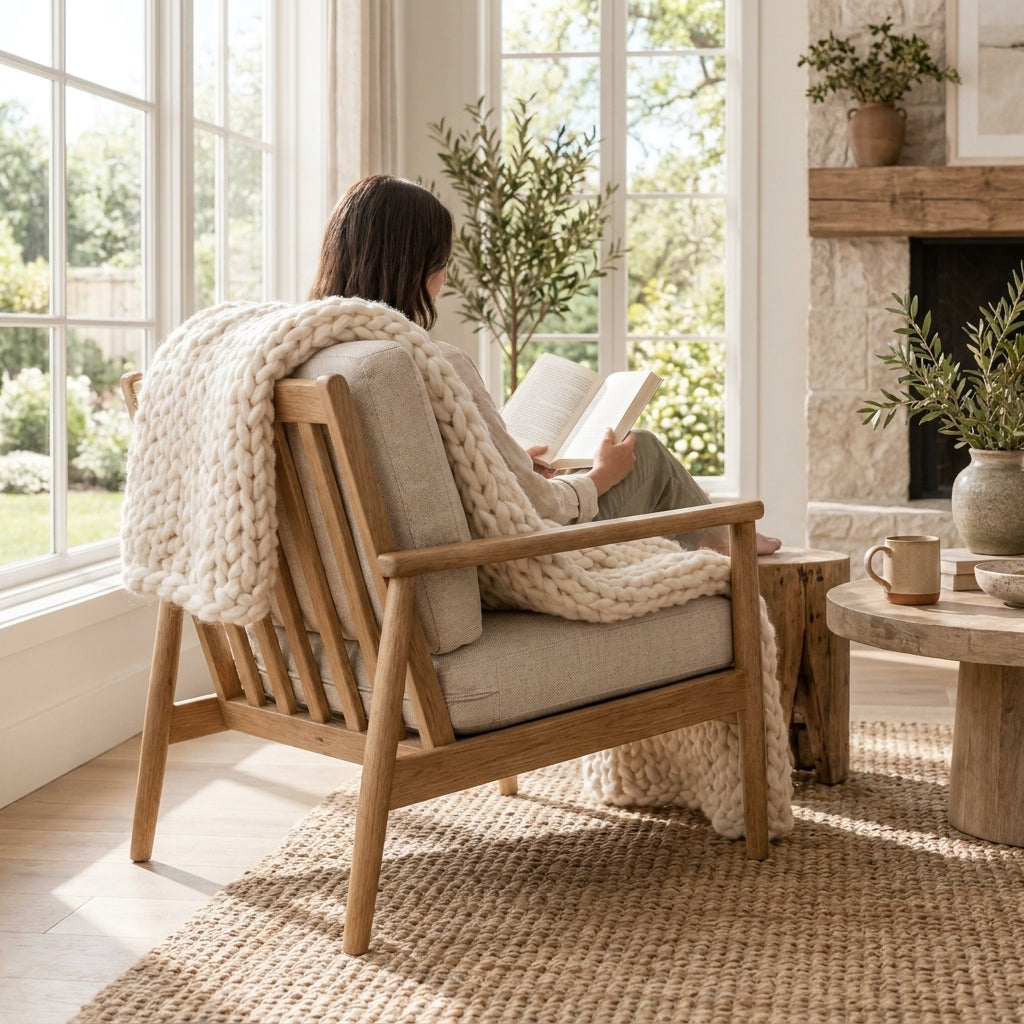 Chunky Knit Throw Blanket