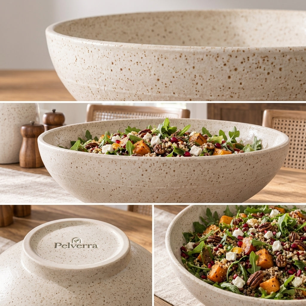 Speckled Stoneware Serving Bowl
