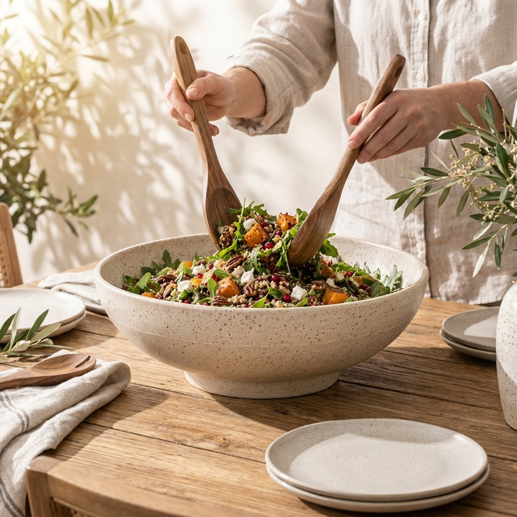 Speckled Stoneware Serving Bowl