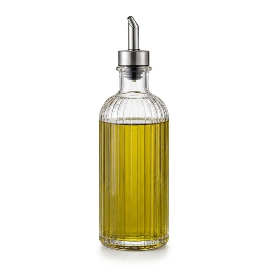 Ribbed Glass Olive Oil Dispenser